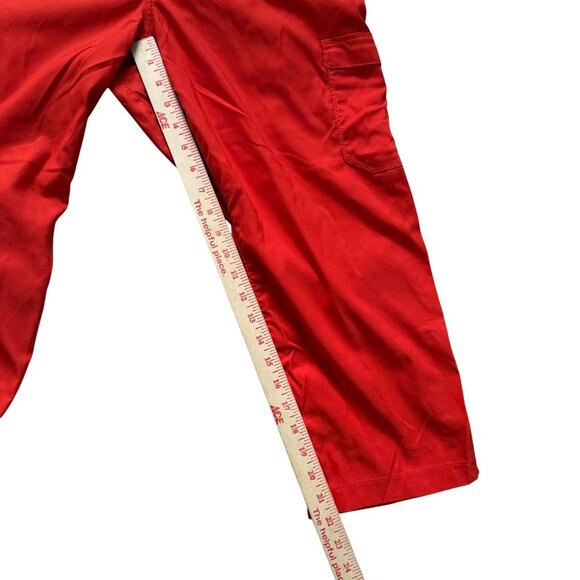 Duluth Trading Womens Nylon Orange Cargo Capris Size 12 - Picture 5 of 8